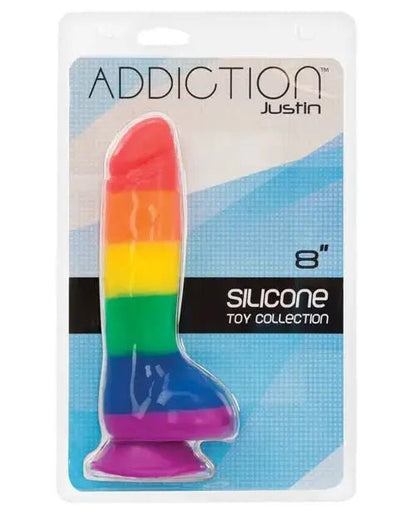 Addiction Justin 8" Rainbow Dildo - Realistic Dildo B.M.S. Enterprises