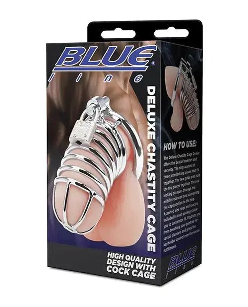 Blue Line Deluxe Chastity Cage Blue line