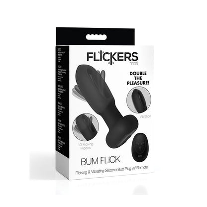 Flicking & Vibrating Silicone Butt Plug with Remote Inmi