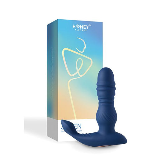 Jaden Thrusting Prostate Massager Vibrating Butt Plug Anal Sex Toy Honey Play Box