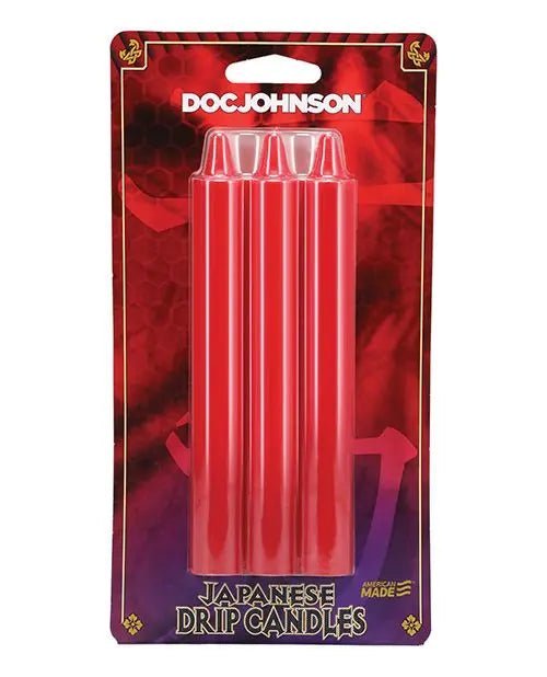 Japanese Drip Candles - Pack of 3 Red Doc Johnson's