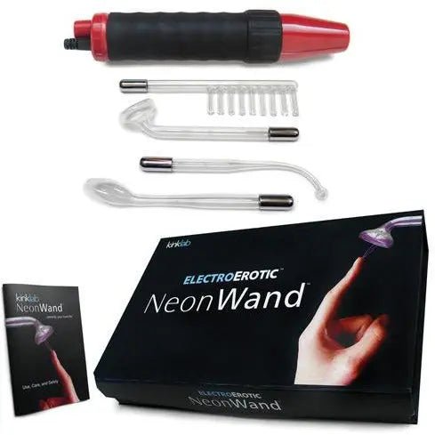 KinkLab Red Handle Neon Wand with Red Electrode Electrastim
