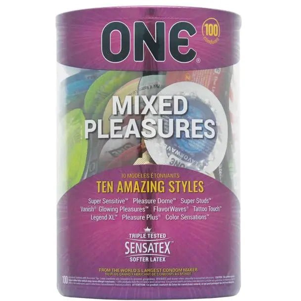 One Condoms Mix Pleasure Display - Display of 100 One Condoms