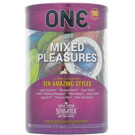 One Condoms Mix Pleasure Display - Display of 100 One Condoms