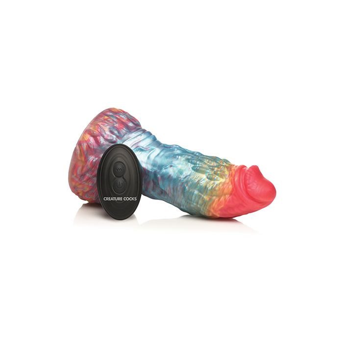 Rainbow Phoenix Vibrating Dildo with Remote Control Creature Cocks