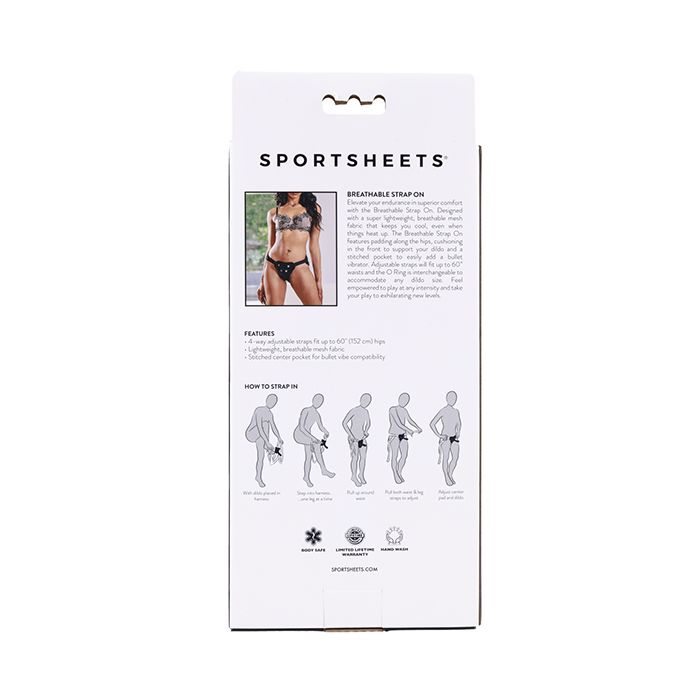 Saffron Breathable Mesh Strap On Harness Sportsheets International