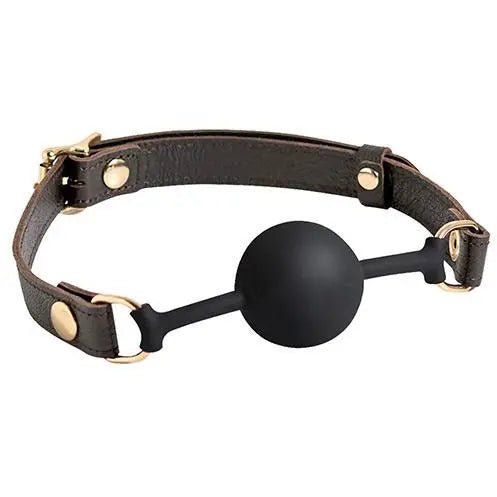 Silicone Ball Gag - Brown Leather Strap 43mm Ball Spartacus