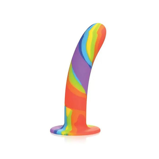 Simply Sweet Silicone Rainbow Dildo Curve Toys