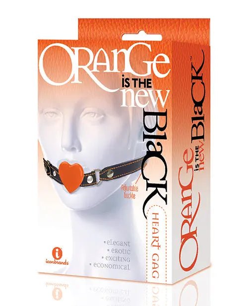 The 9's Orange is the New Black Silicone Heart Gag SinSationes
