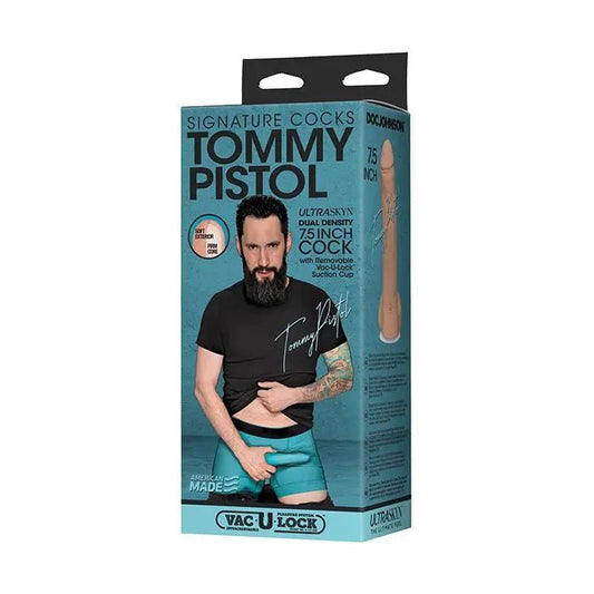 Tommy Pistol Dildo with Vac-U-Lock Suction Cup - 7.5" Realistic Dildo Doc Johnson's