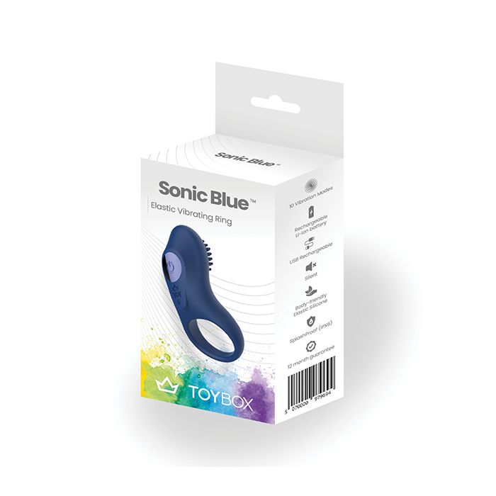 ToyBox Sonic Blue Vibrating Cock Ring ToyBox