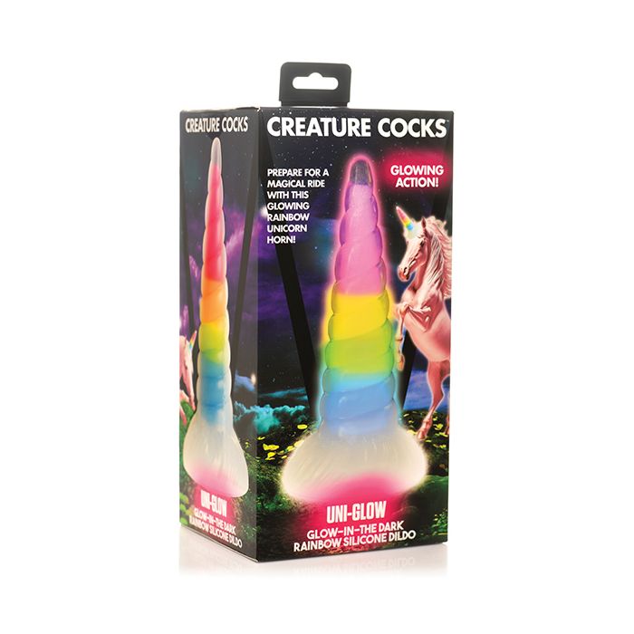 Unicorn Glow in the Dark Silicone Dildo - Creature Dildo Creature Cocks