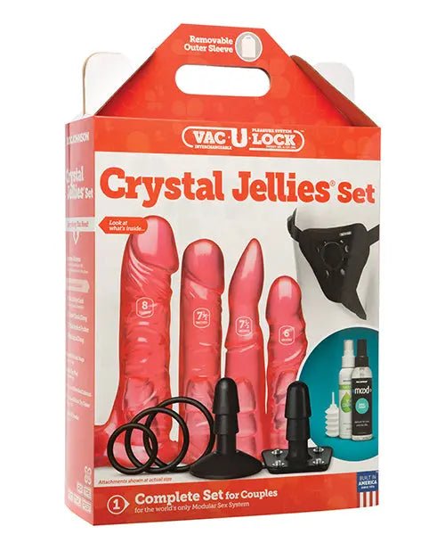 Vac-U-Lock Crystal Jellies Strap On Set Vac-U-Lock