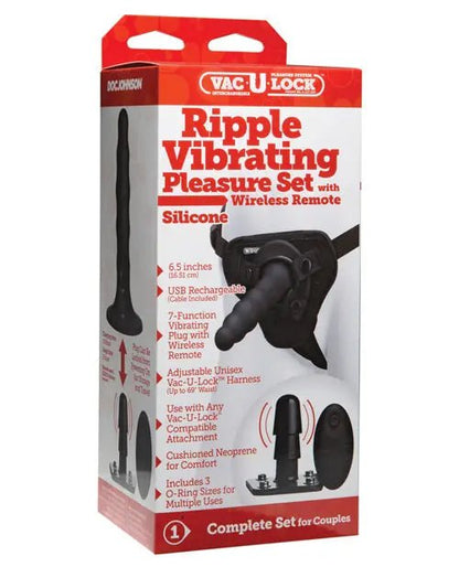 Vac-U-Lock Ripple Vibrating Pleasure Set - Vibrating Strap On Vac-U-Lock