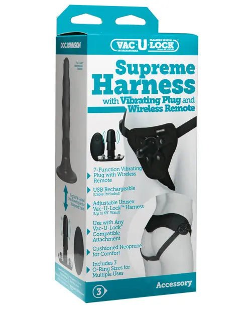 Vac-U-Lock Supreme Harness With Vibrating Plug Vac-U-Lock