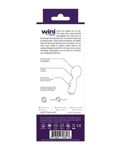 VeDO Wini Rechargeable Mini Wand - Wand Vibrator VeDO