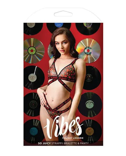Vibes So Juicy Strappy Bralette & Panty - Lingerie Set Vibes