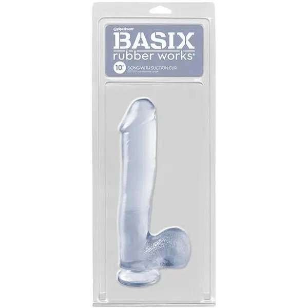 Basix Rubber Works 10" Dong with Suction Cup Pipedream