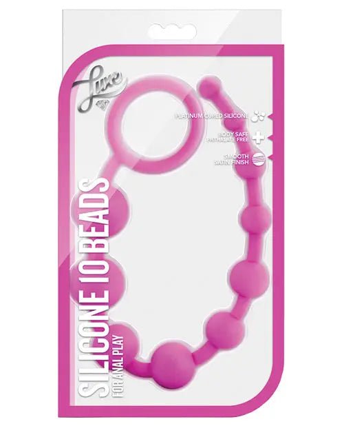 Blush Luxe Silicone Anal Beads 10 Blush