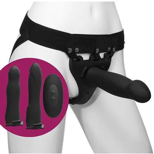Body Extensions Be Naughty Vibrating 4 Piece Strap On Set Doc Johnson's