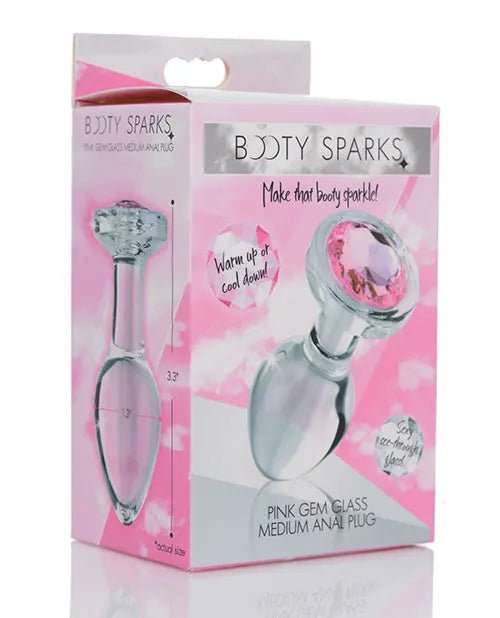 Booty Sparks Pink Gem Glass Butt Plugs Booty Sparks
