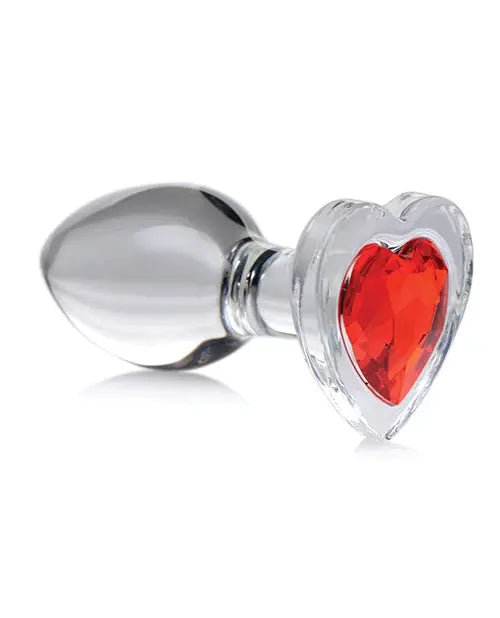 Booty Sparks Red Heart Gem Glass Butt Plugs Booty sparks
