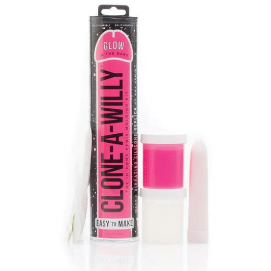Clone-A-Willy Kit Vibrating Glow in the Dark - Hot Pink Clone-A-Willy