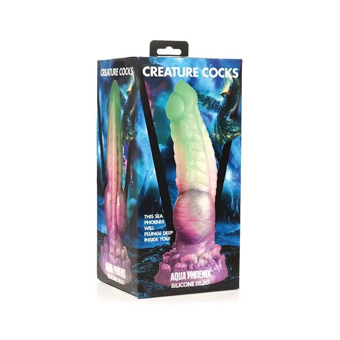 Creature Cocks Aqua Phoenix Silicone Creature Dildo Creature Cocks