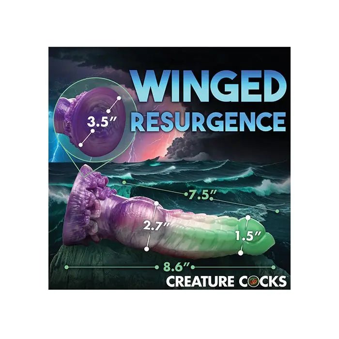 Creature Cocks Aqua Phoenix Silicone Creature Dildo Creature Cocks