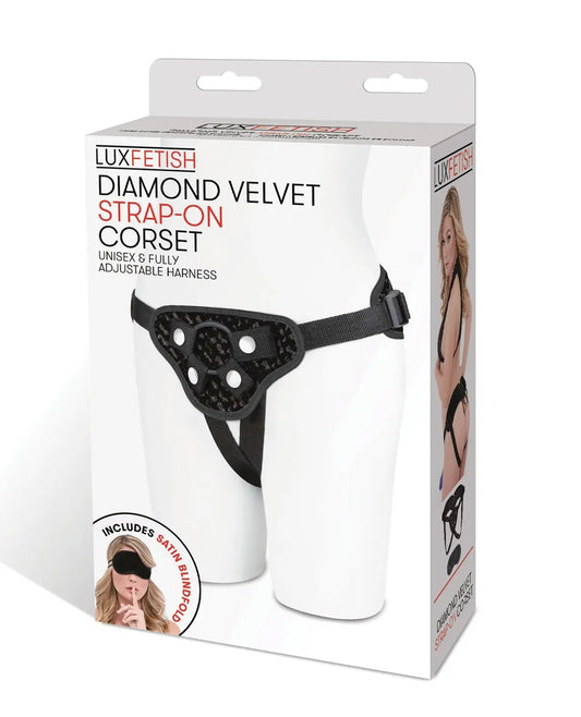 Diamond Velvet Strap-on Corset Harness LUX Fetish