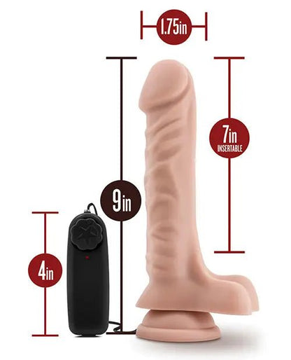 Dr. James 9" Vibrating Dildo with Suction Cup Blush
