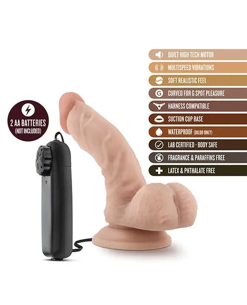 Dr. Ken 6.5" Vibrating Dildo with Suction Cup Blush