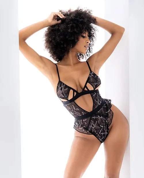 Embroidered Peek a Boo Bodysuit Mapale