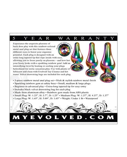 Evolved Rainbow Metal Plug set or individuals Evolved