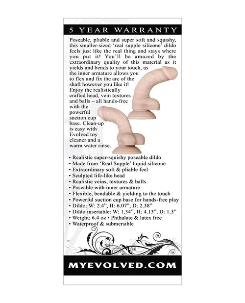 Evolved Real Supple Silicone Poseable - Realistic Dildo Evolved