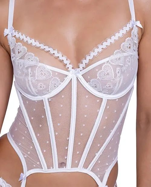Forever Yours Embroidered Bustier & Thong - Wedding Lingerie Roma Costume