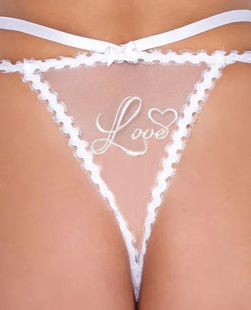 Forever Yours Embroidered Long Line Bra & Panty Set - Bridal Lingerie Roma Costume