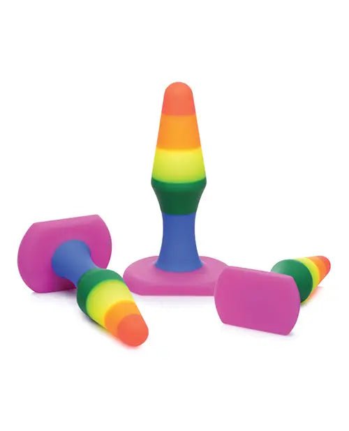 Frisky Rainbow Silicone Anal Trainer Set - Anal Plugs Frisky