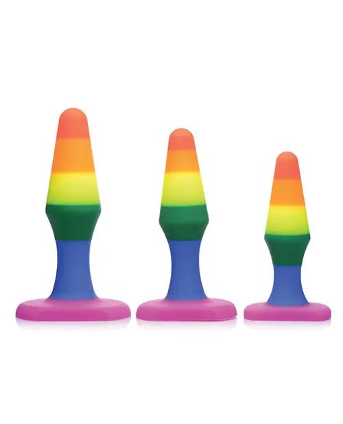 Frisky Rainbow Silicone Anal Trainer Set - Anal Plugs Frisky