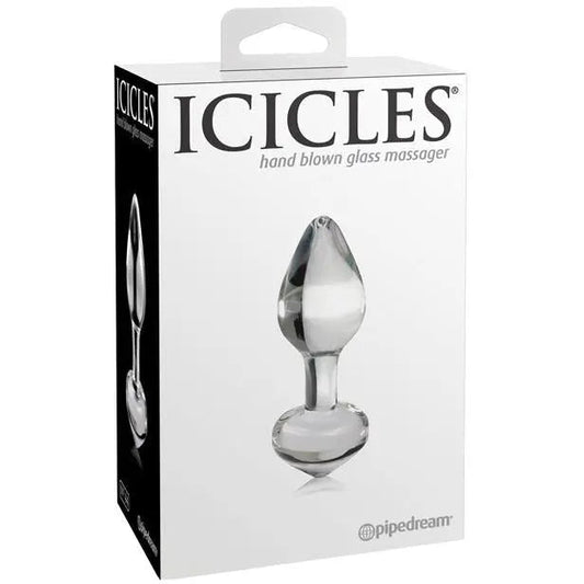 Hand Blown Glass Butt Plugs - Black or Clear Infantar