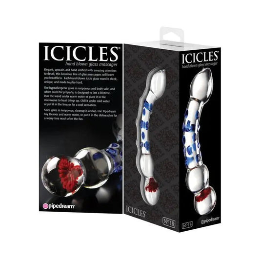 Hand Blown Glass Dildo - Icicles No. 18 Icicle