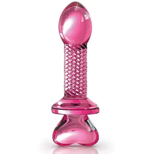 Hand Blown Premium Pink Glass Butt Plug Icicle