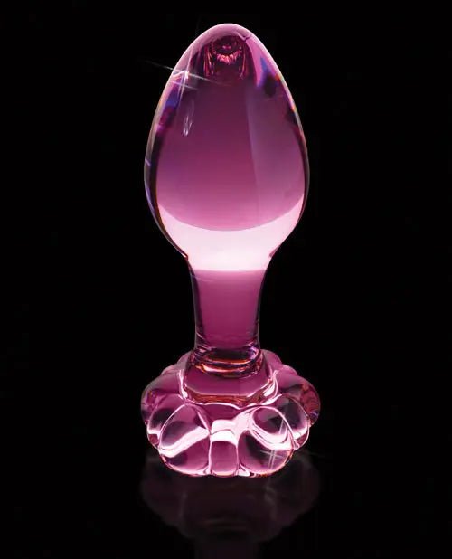 Hand Blown Rose Colored Glass Butt Plug Icicle