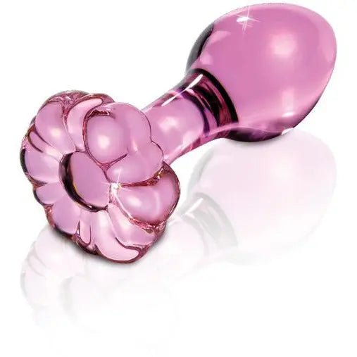 Hand Blown Rose Colored Glass Butt Plug Icicle