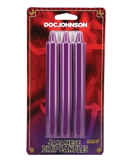 Japanese Drip Candles - Pack of 3 Purple Doc Johnson's