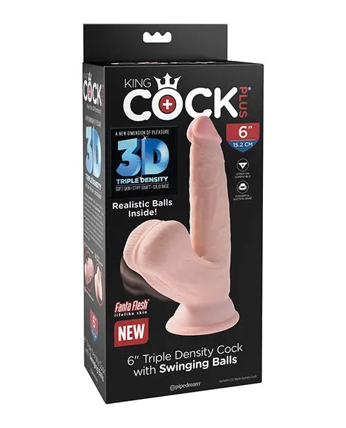 King Cock Plus Triple Density Cock with Swinging Balls - Dildo Pipedream
