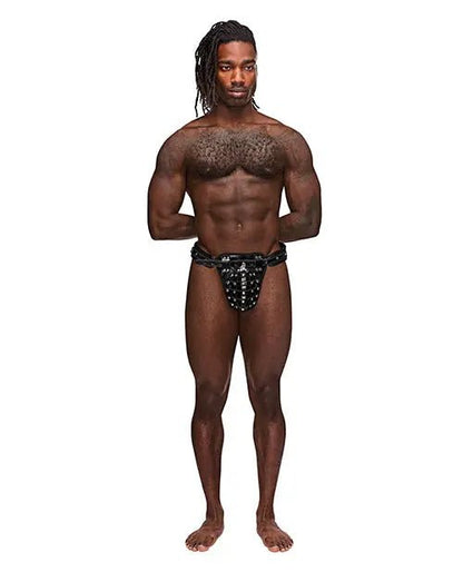 Leather Taurus Adjustable Buckle Thong Male Power