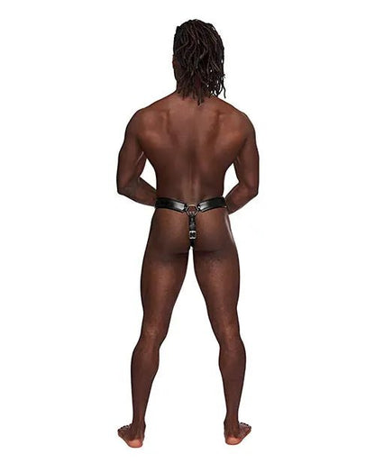 Leather Taurus Adjustable Buckle Thong Male Power