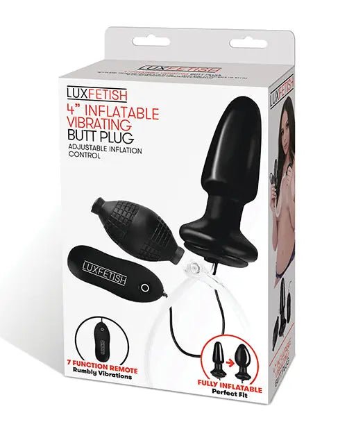 Lux Fetish 4" Inflatable Vibrating Butt Plug LUX Fetish