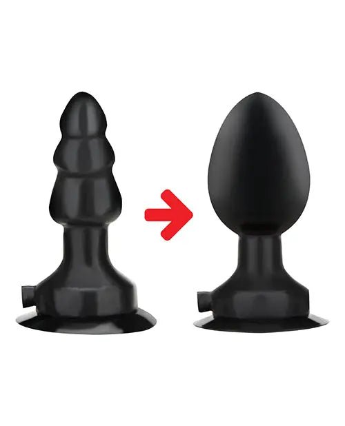 Lux Fetish 4" Inflatable Vibrating Butt Plug with Suction Base LUX Fetish